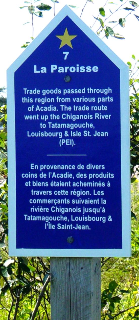 Colchester County: Acadian Heritage sign #7E (east), Masstown