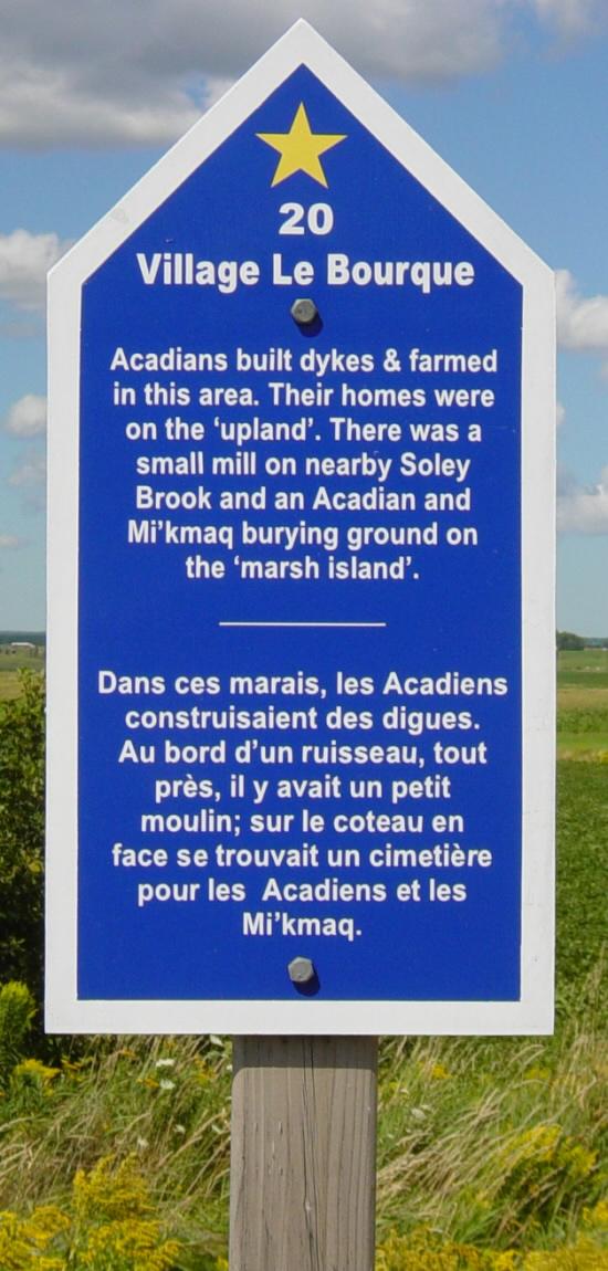 Colchester County: Acadian Heritage sign #20, Lower Truro