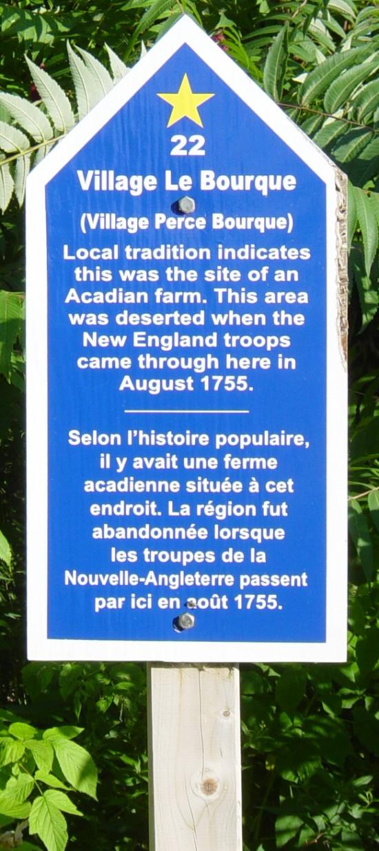 Colchester County: Acadian Heritage sign #22, Clifton, Shore Road