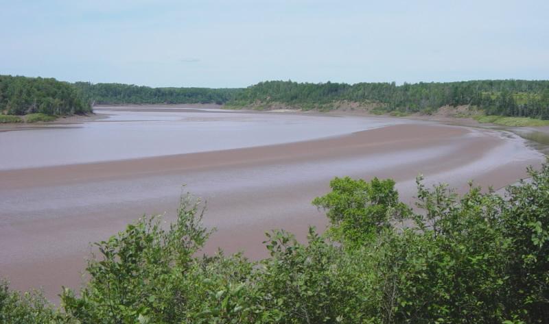 Colchester County: Shubenacadie River at Caddell Rapids, low tide