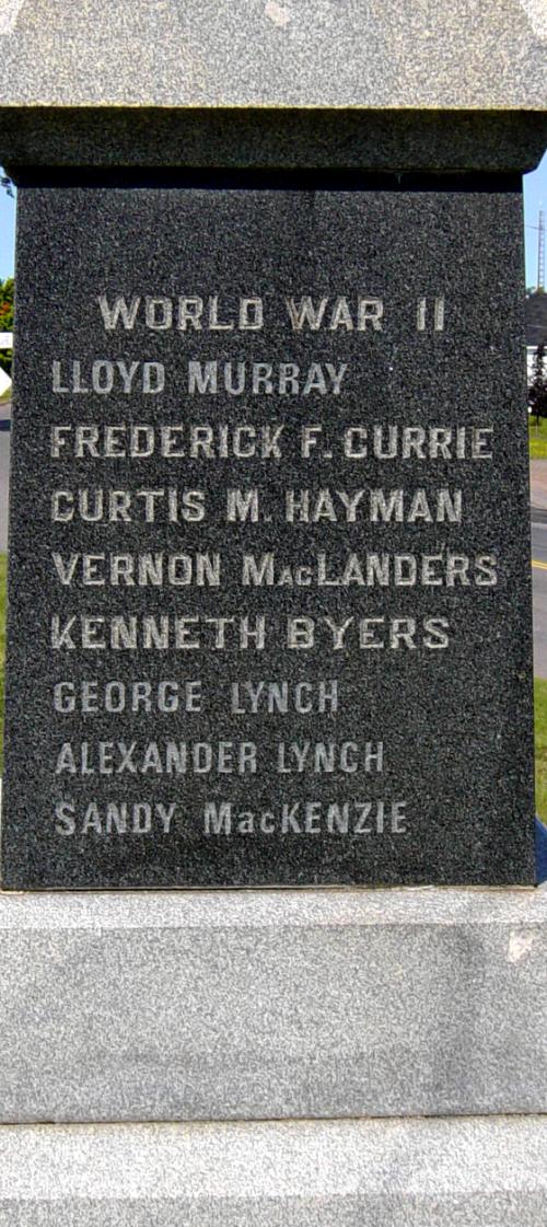 Tatamagouche: war memorial monument