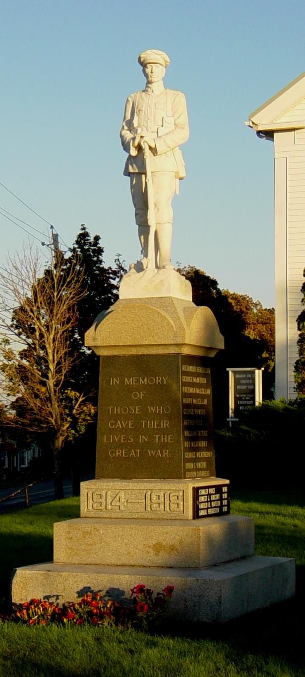 Tatamagouche: war memorial monument