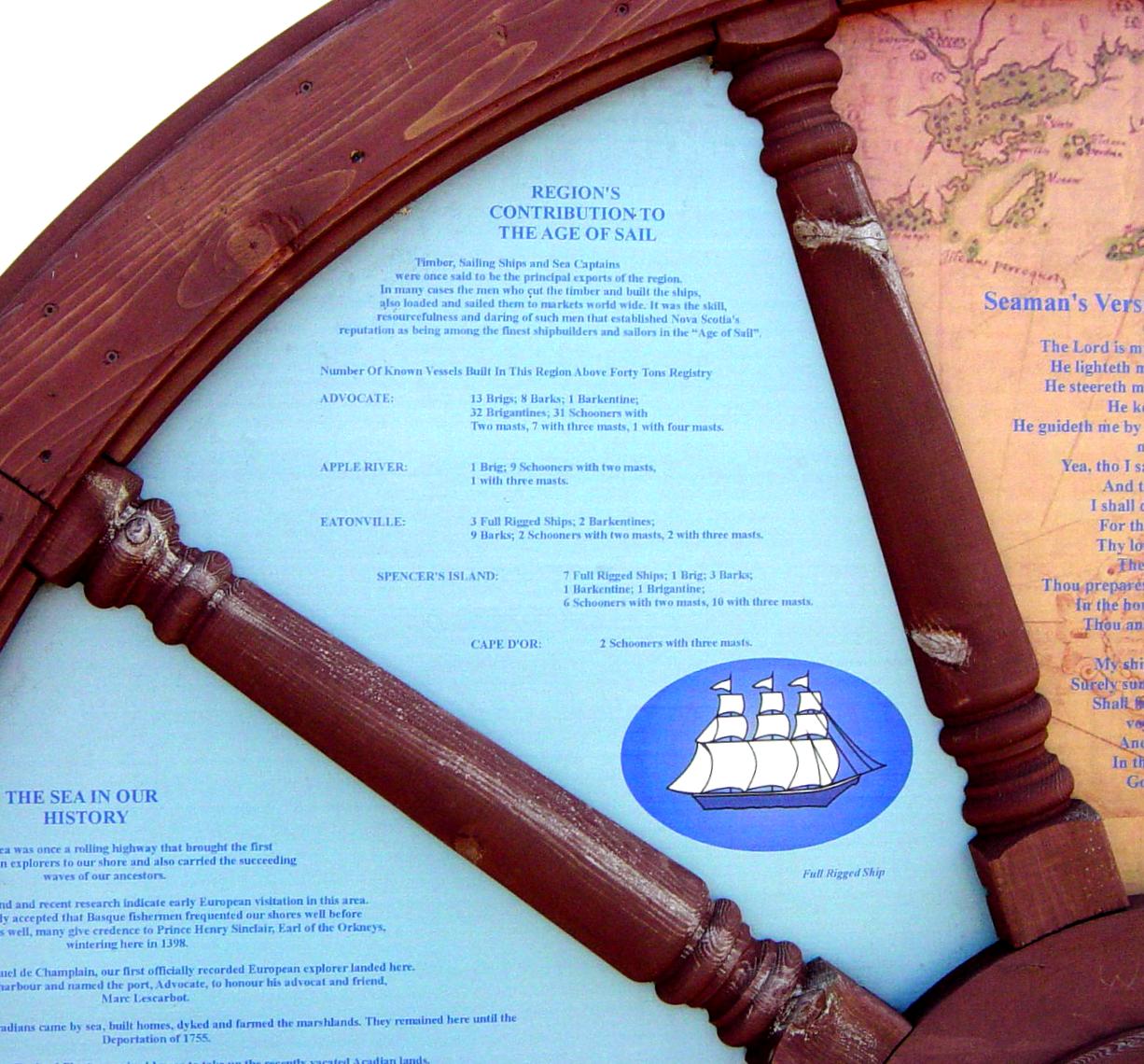 Advocate Harbour: Panel 2, Sea in Our History display