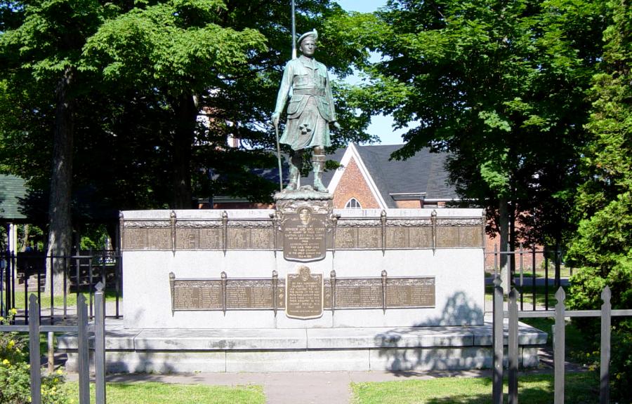 Cumberland County war memorial monument: East face
