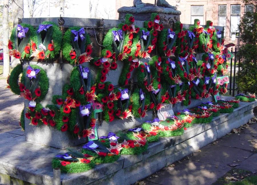 Cumberland County war memorial monument: East face after Rememberance Day 2005