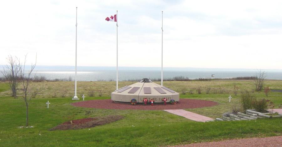 Port Greville war memorial: after Rememberance Day 2005