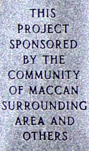 Maccan: war memorial monument