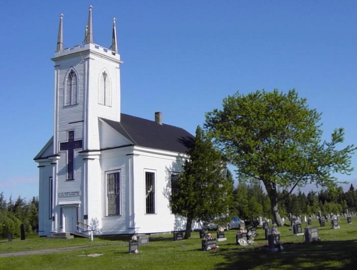 St. Denis church, built by Amos Seaman, 1848