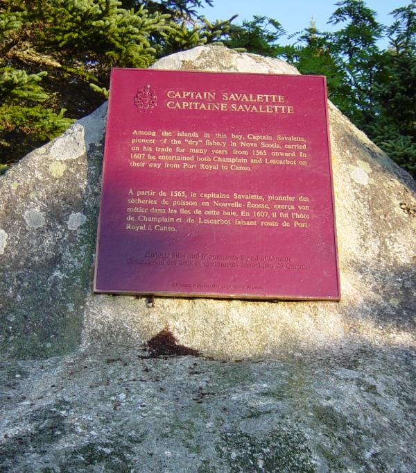 Captain Savalette: historical plaque