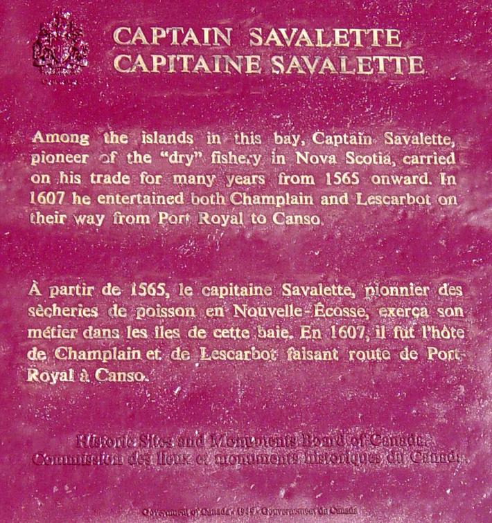Captain Savalette: historical plaque