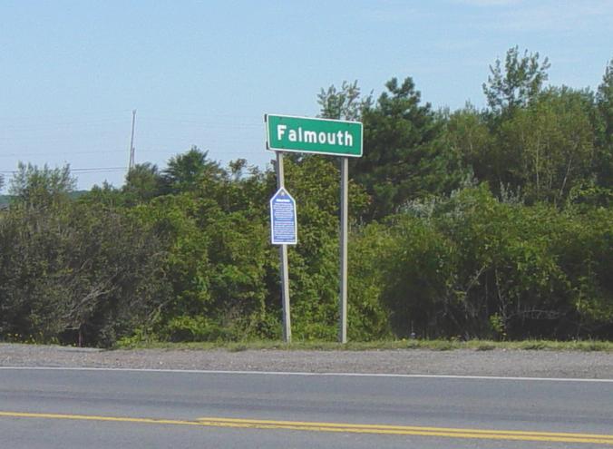 Hants County: Acadian Heritage sign #02, Falmouth