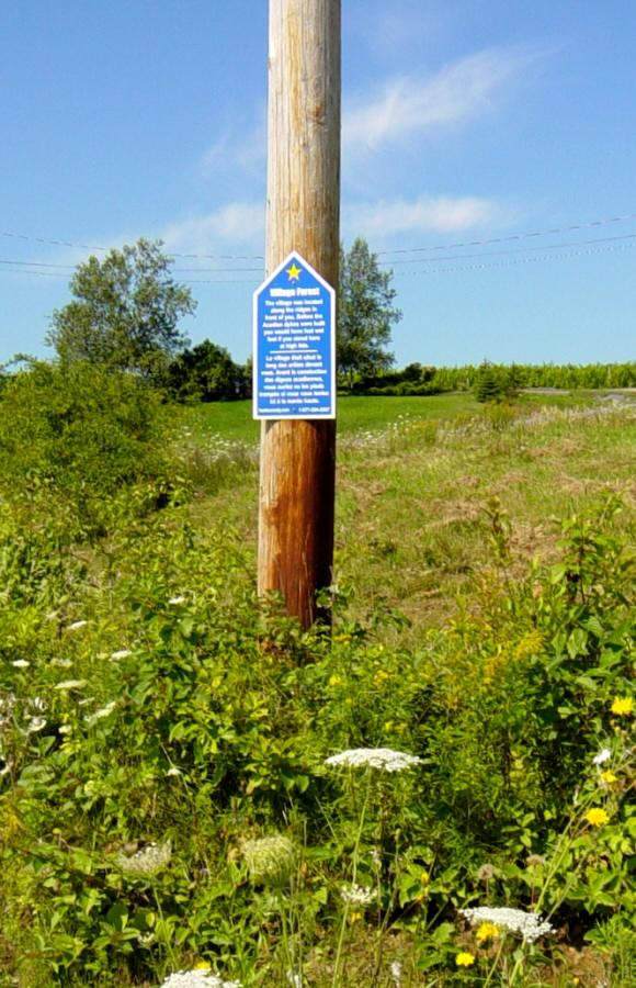 Hants County: Acadian Heritage sign #03, Falmouth