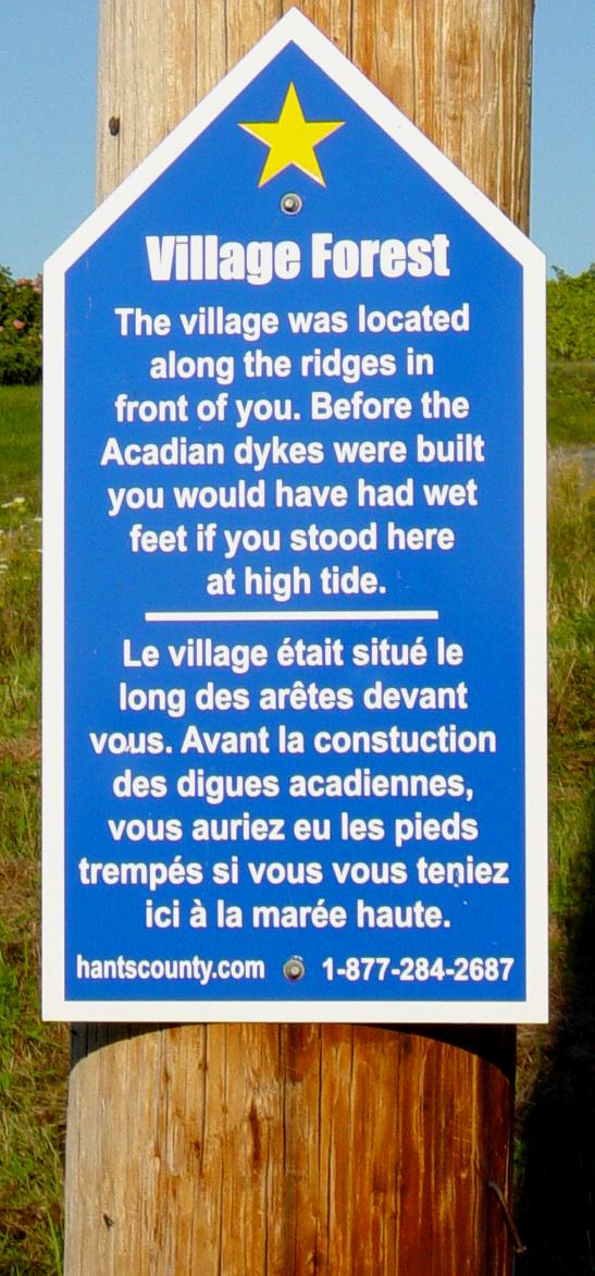 Hants County: Acadian Heritage sign #03, Falmouth