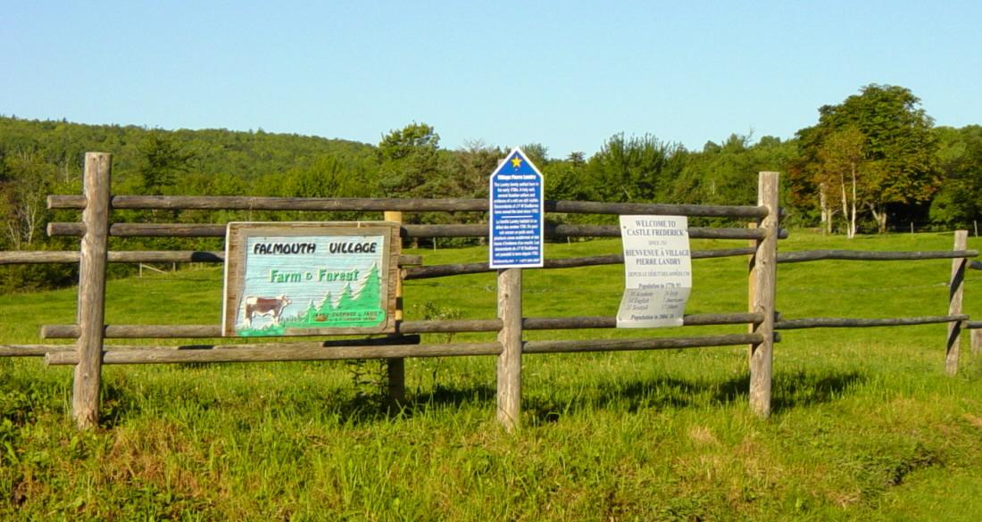 Hants County: Acadian Heritage sign #05, Castle Frederick