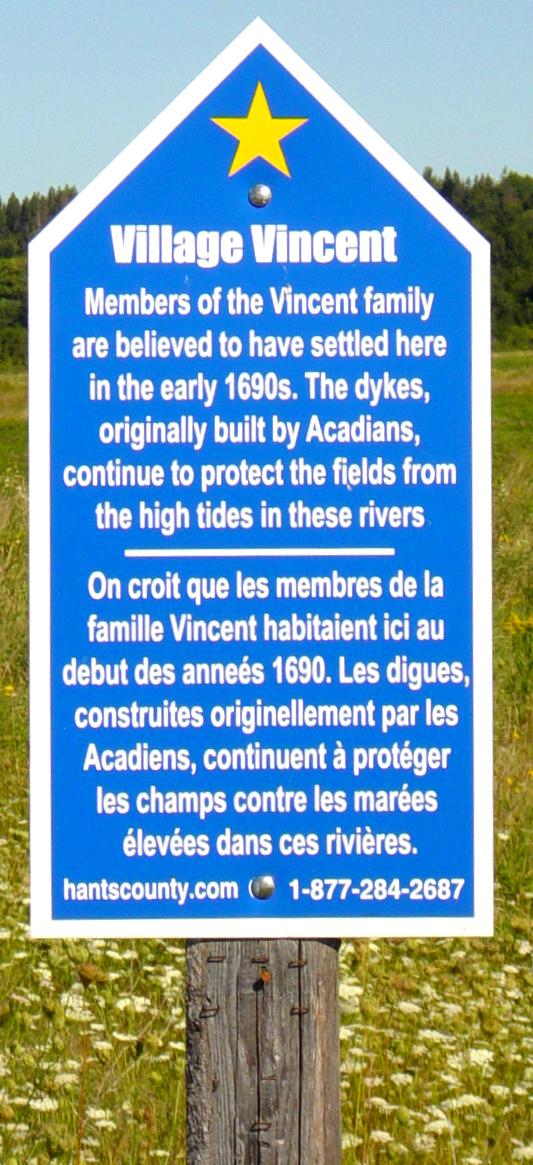 Hants County: Acadian Heritage sign #14, Mantua