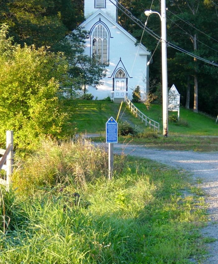 Hants County: Acadian Heritage sign #15, Poplar Grove