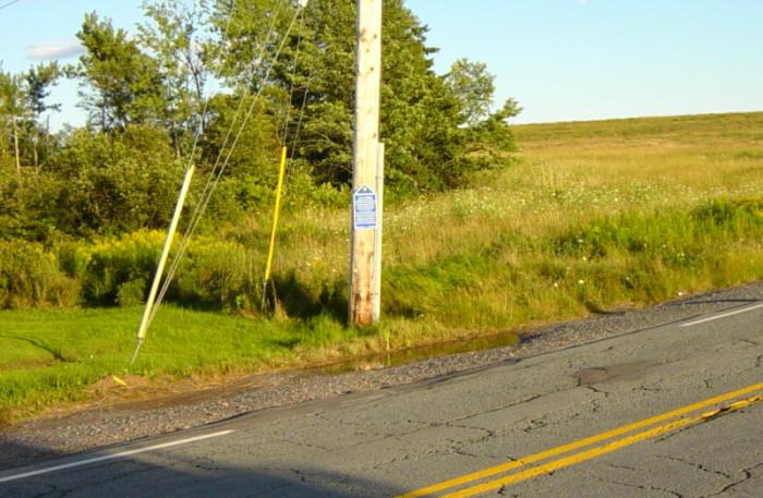 Hants County: Acadian Heritage sign #25, Snide's Lake, Shubenacadie