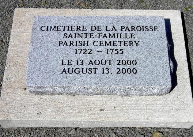 Falmouth: Sainte-Famille Cemetery