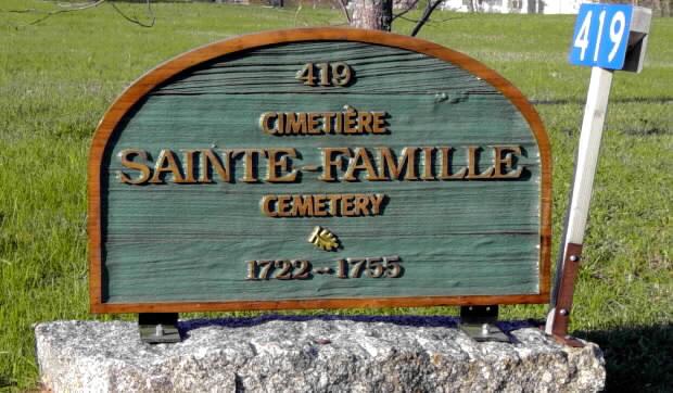 Falmouth: Sainte-Famille Cemetery entrance