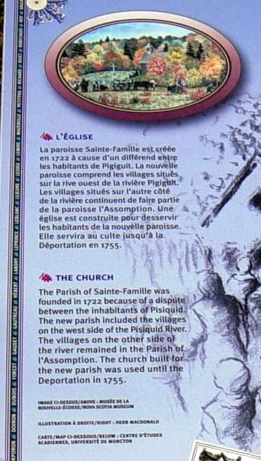 Falmouth: Sainte-Famille Cemetery interpretative panel