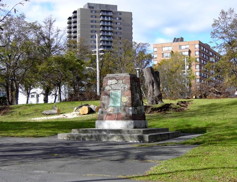 Halifax: Sir William Alexander monument, 21 days after Hurricane Juan