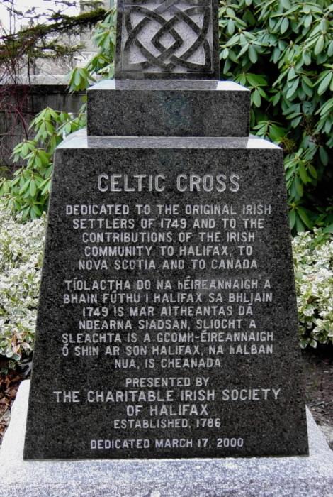 Celtic Cross inscription