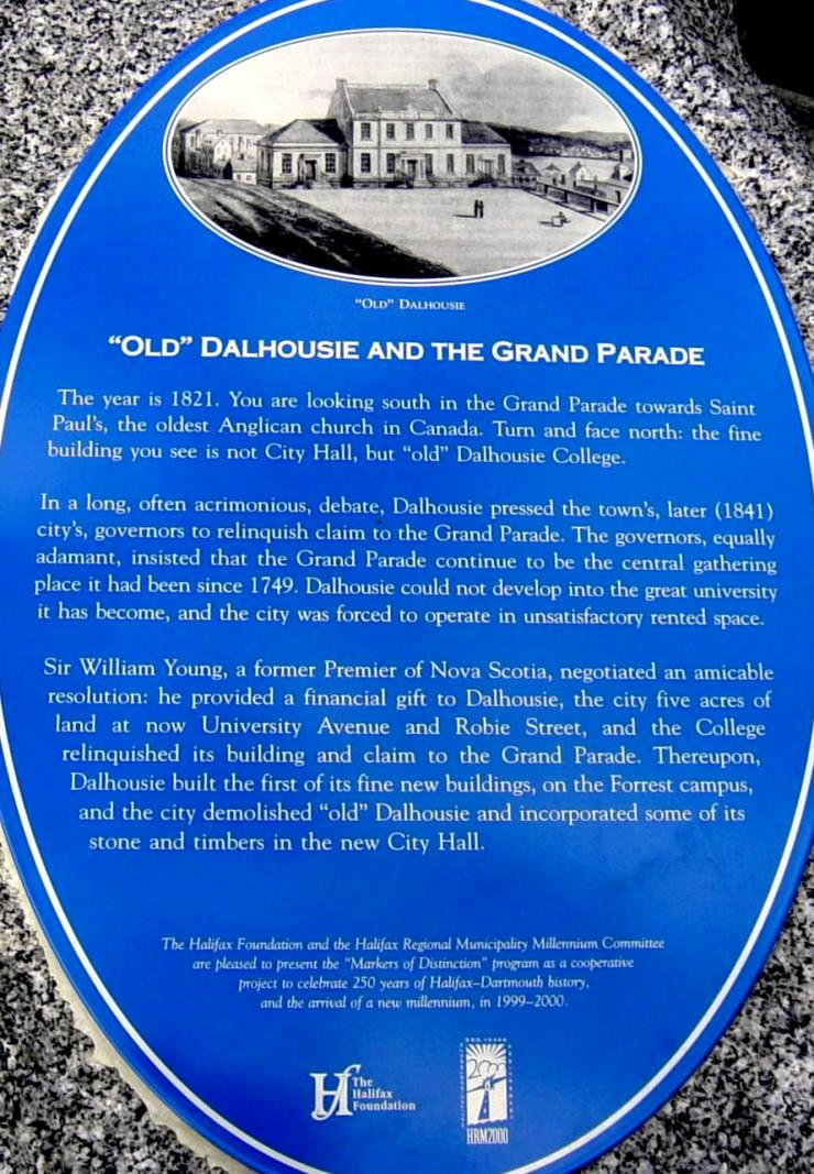 Millennium Plaque: Old Dalhousie and the Grand Parade