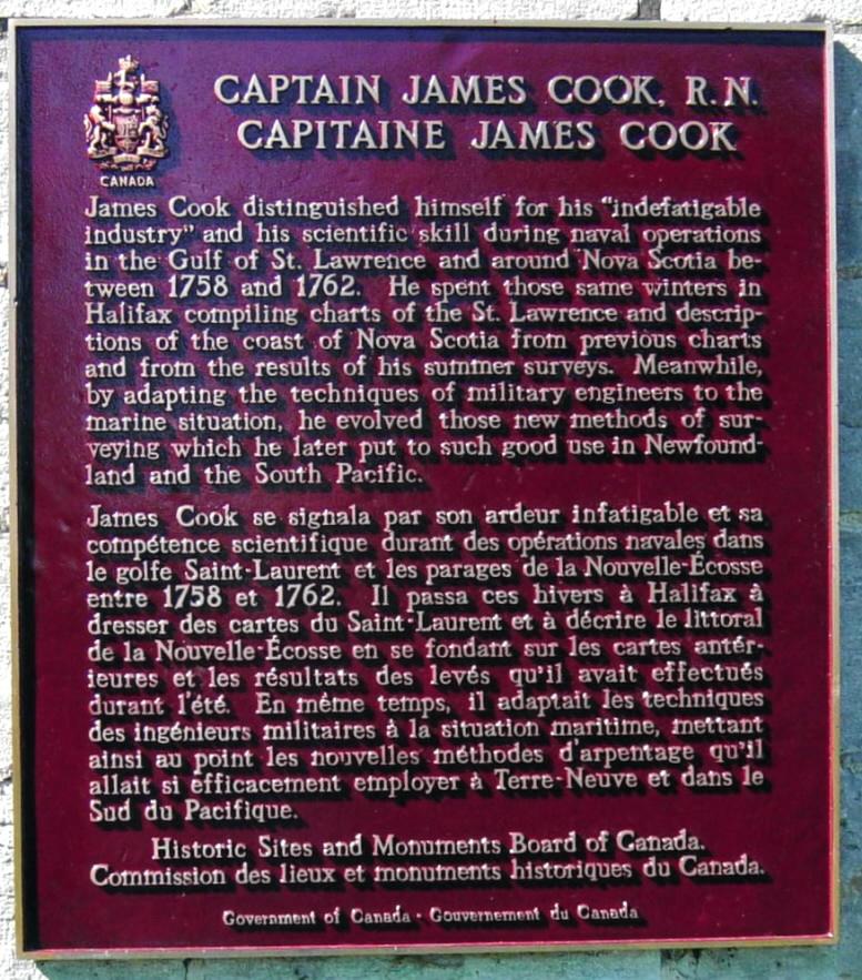 Captain James Cook plaque, Halifax