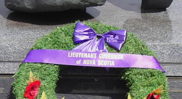 Halifax: Sailor's Statue, Lieutenant Governor's wreath