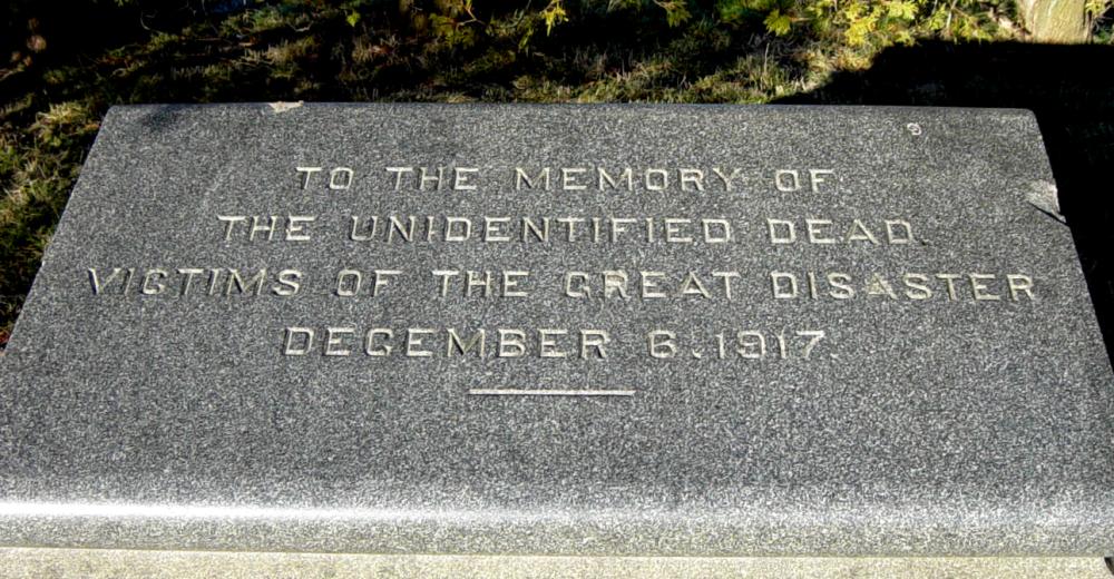 Halifax: memorial, unidentified dead, Halifax Explosion, 6 December 1917