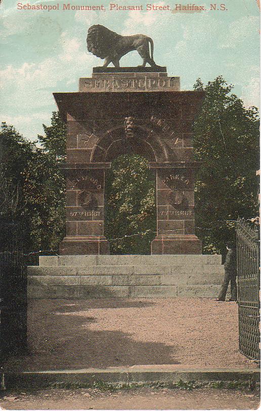 Crimean War Monument, Halifax, postcard c. 1910
