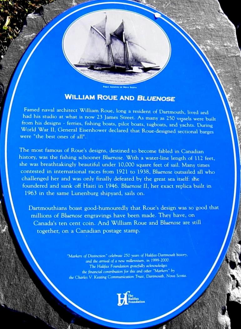 Millennium plaque: William Roue, Dartmouth