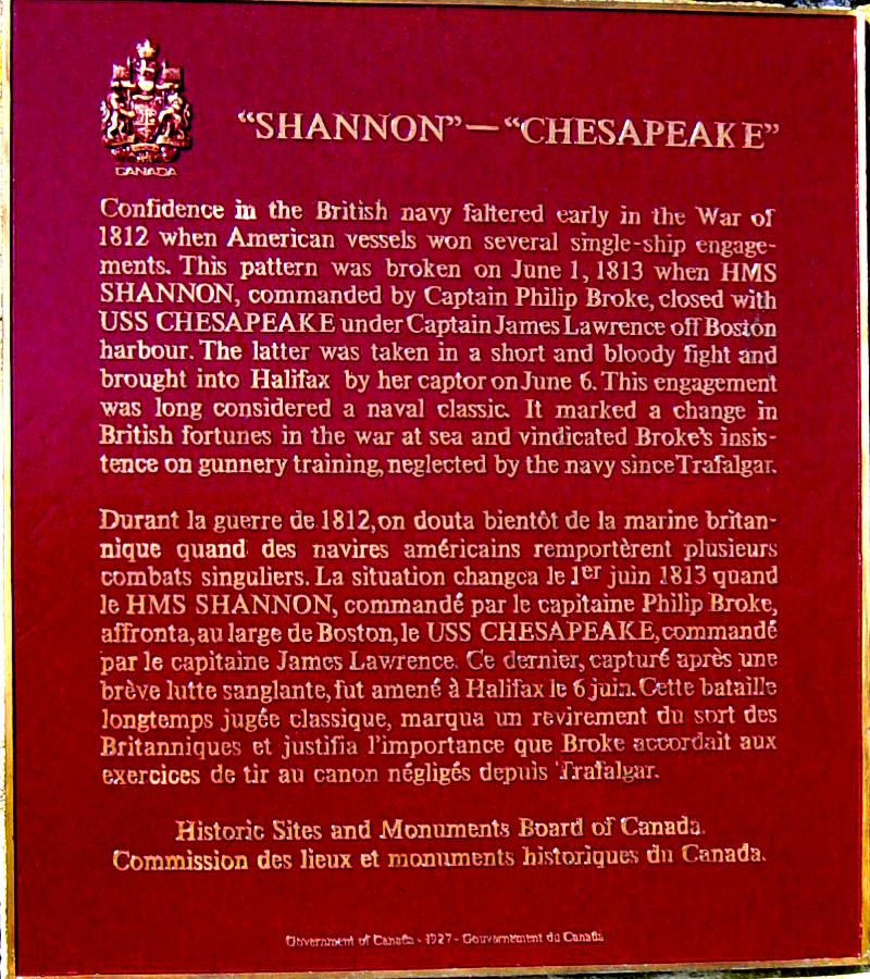 Halifax: June 1813, HMS Shannon vs. USS Chesapeake