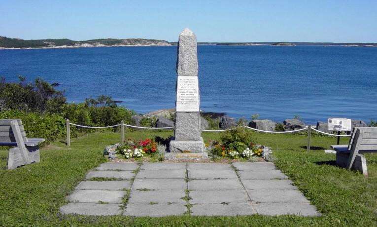 S.S. Atlantic memorial, Sandy Cove: looking east