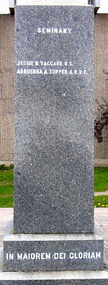 Acadia University WW1 memorial, west face