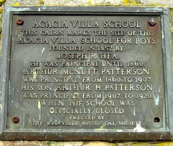 Acacia Villa School plaque, Hortonville