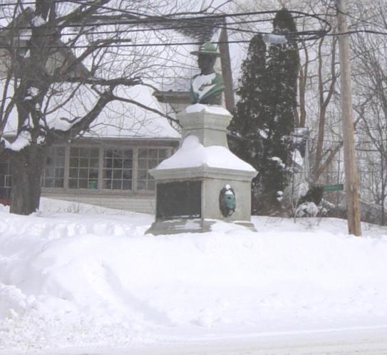Nova Scotia: Harold Borden monument, winter 2005