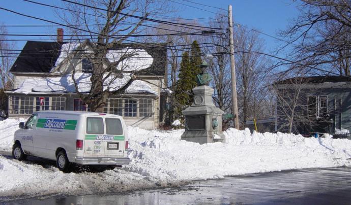 Nova Scotia: Harold Borden monument, winter 2004