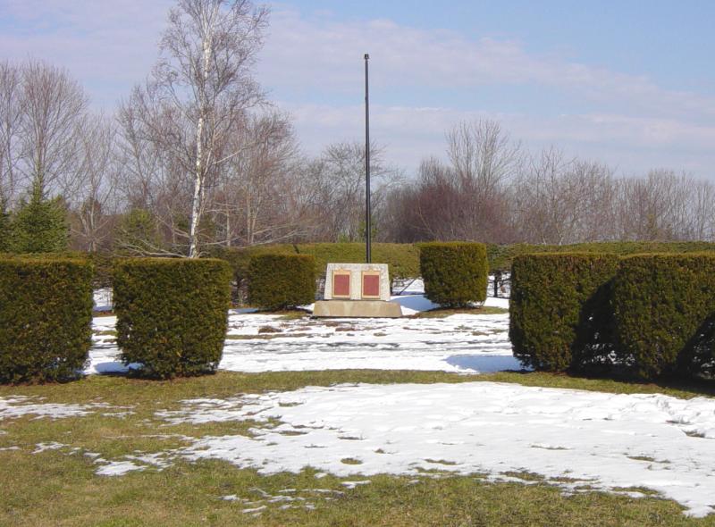 Monument, in winter: 1747 Attack at Grand Pre