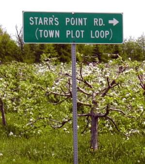 Starrs Point: road sign