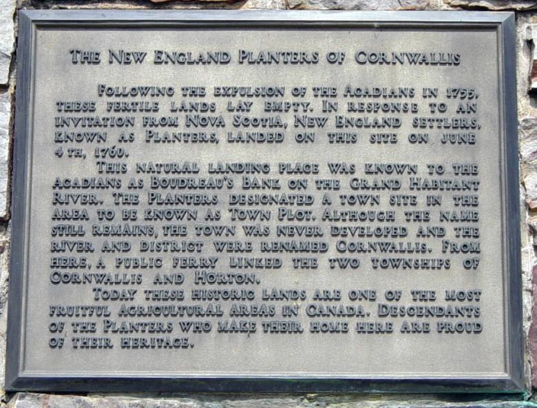 Starrs Point: Planters cairn plaque