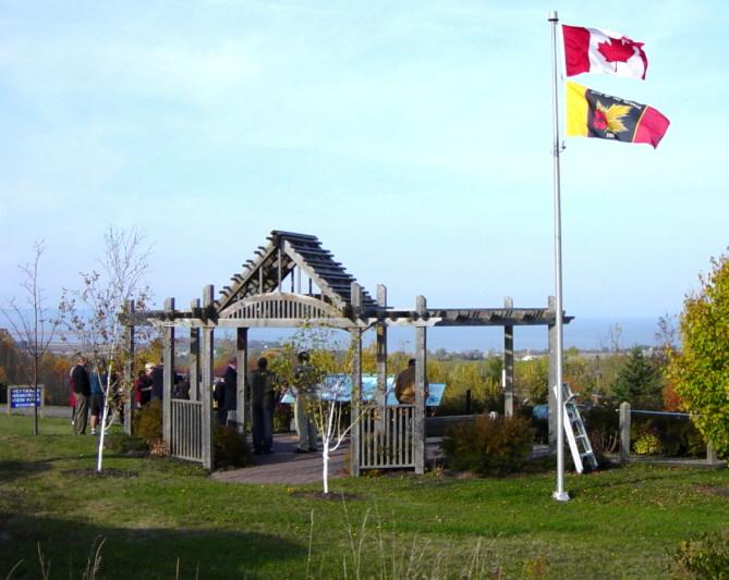 Nova Scotia, Avonport: Veterans Memorial View Park military memorial, unveiling ceremony