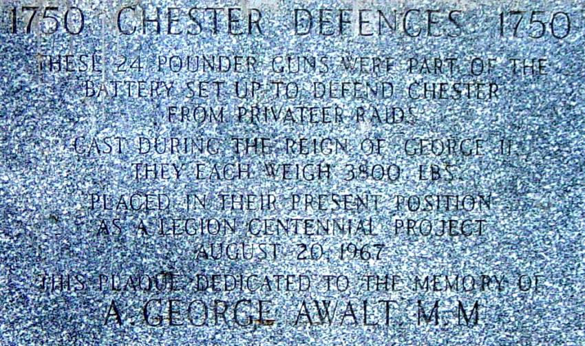 Plaque: Chester Defences 1750