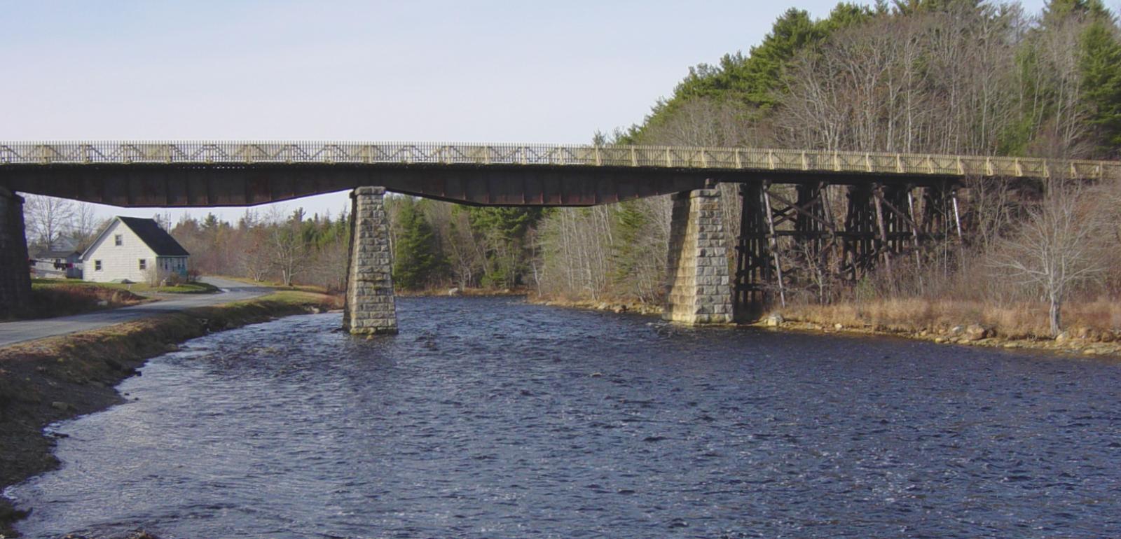 Martins River Bridge with new deck and handrail by Military Engineers