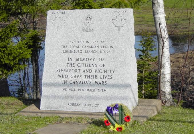 Riverport: war memorial monument