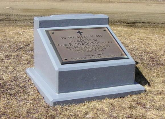 Northwest Cove: Flight Sergeant Sabourin memorial plaque, 1943