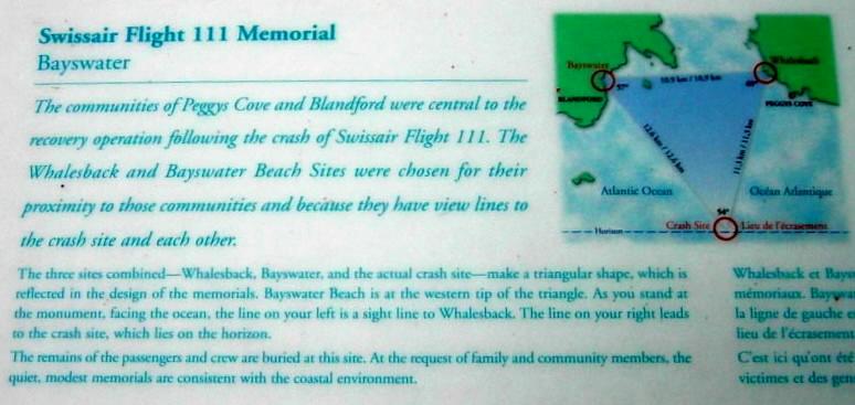 Swissair Flight 111 memorial, Bayswater