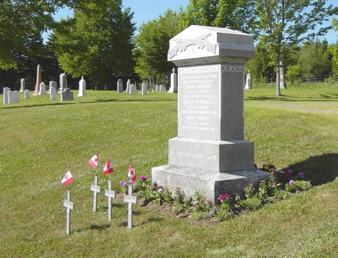 West Northfield monument, general view looking north