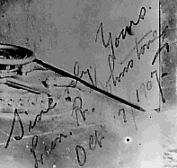 Photograph notation, Marconi Wireless Telegraph operator L.R. Johnstone, Cape Breton Island, Nova Scotia