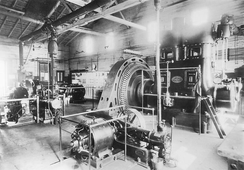 Power house steam engine and alternator, Marconi Towers, Cape Breton Island, Nova Scotia